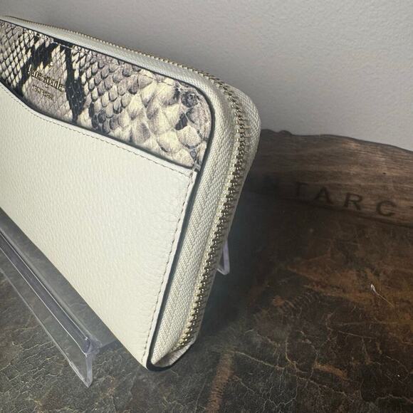 NWT Kate Spade Leila Leather Snake Python Zip Long Continental Wallet - Picture 8 of 8